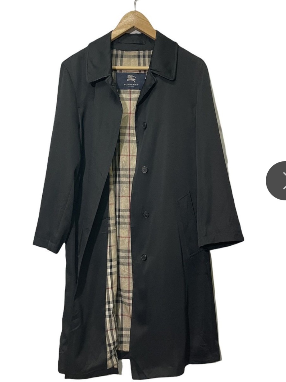 Burberry VINTAGE BURBERRY BLACK LONG JACKET |...